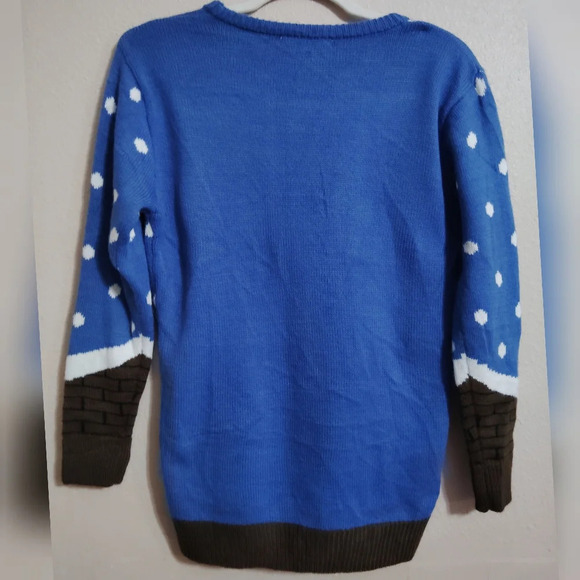 Santa’s Stuck Down The Chimney Tonight Ugly Christmas Sweater Size Small - Picture 2 of 3